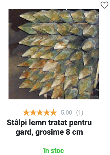 Stâlpi lemn - grosime 8 cm