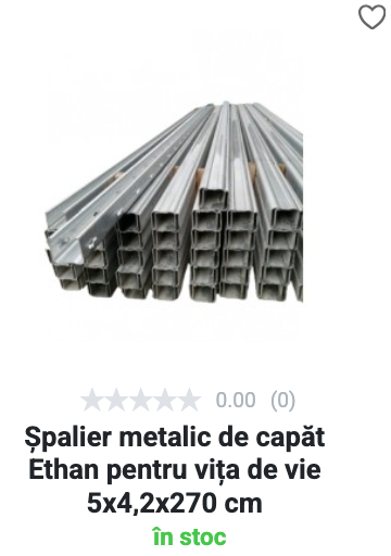 Șpalieri metalici - 5 x 4,2 x 270 cm