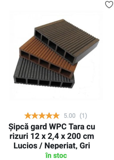 Șipcă gard WPC - Tara