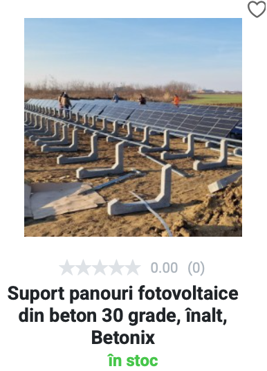 Suport panouri fotovoltaice din beton - 30 grade