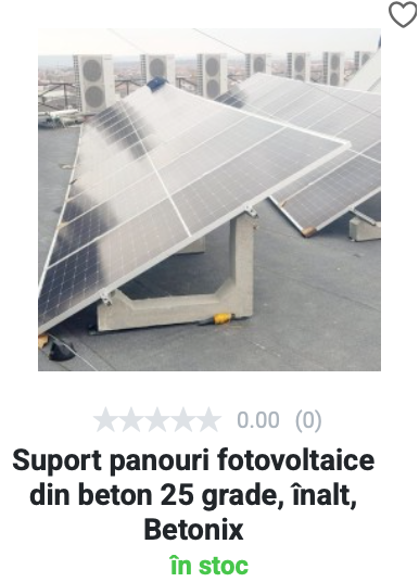 Suport panouri fotovoltaice din beton - 25 grade