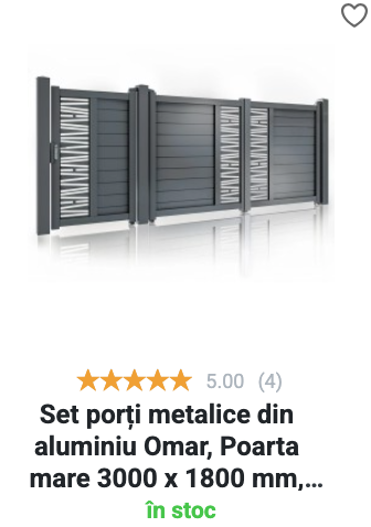 Set porți metalice din aluminiu - Omar 