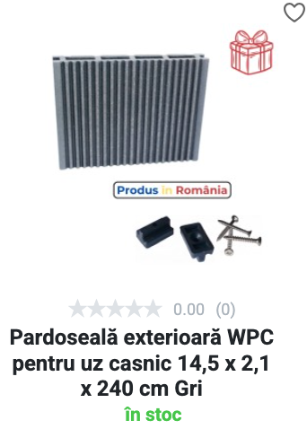 Pardoseală exterioară WPC - periat