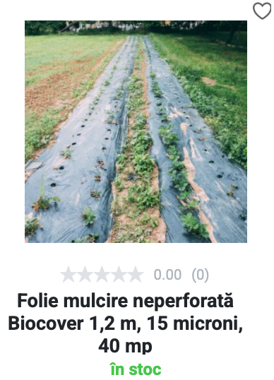 Folie mulcire neperforată Biocover - 1,2 m