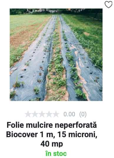 Folie mulcire neperforată Biocover - 1 m