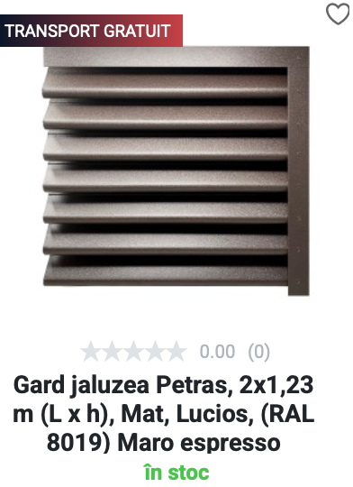 Gard jaluzea Petras - Maro espresso