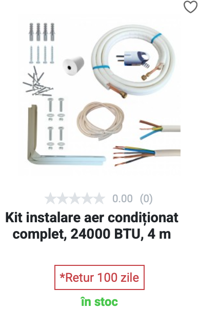 Kit instalare aer condiționat 24000 BTU