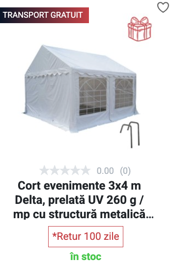 Cort evenimente Delta - prelată 260 g