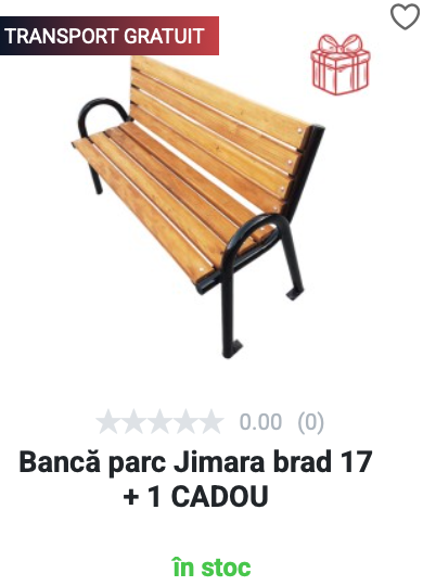 Bancă lemn parc - Jimara