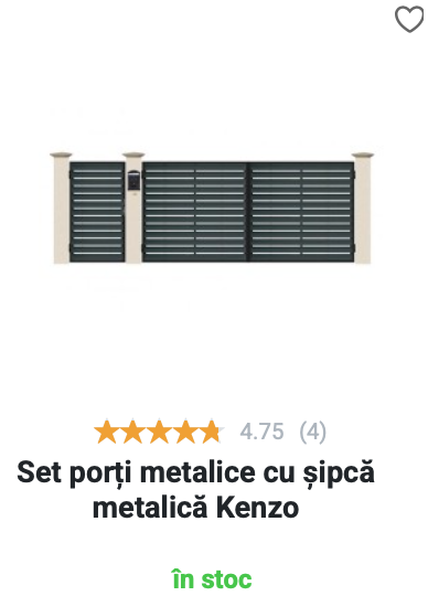 Set porți cu șipcă metalică - Kenzo