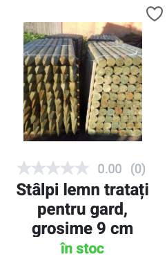 Stâlpi lemn tratați - 9 cm