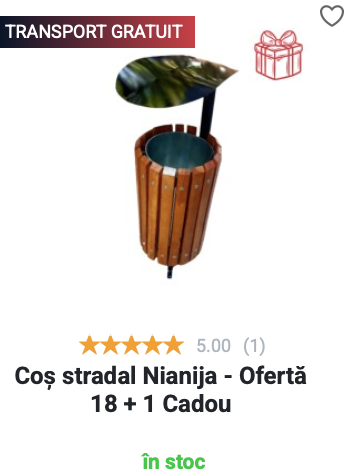 Coș stradal lemn - Nianija
