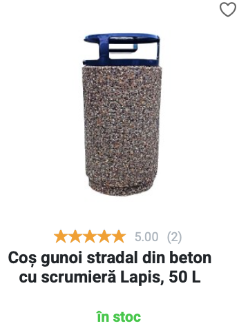 Coș stradal beton - Lapis