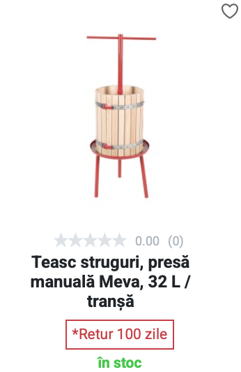 Teasc / presă struguri