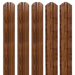 Șipcă metalică gard Lucius 0,5 mm x 11,5 cm Nuc multi-gloss + CADOU Șuruburi-1