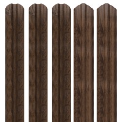 Șipcă metalică gard Lucius 0,5 mm x 11,5 cm Mahon multi-gloss (RAL 8016) + CADOU Șuruburi-2