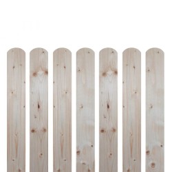 Șipcă gard lemn nevopsită cu vârf semirotund Lemro 1,3 m x 9 x 2 cm-1