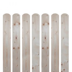 Șipcă gard lemn nevopsită cu vârf semirotund Lemro 1,5 m x 9 x 2 cm-1