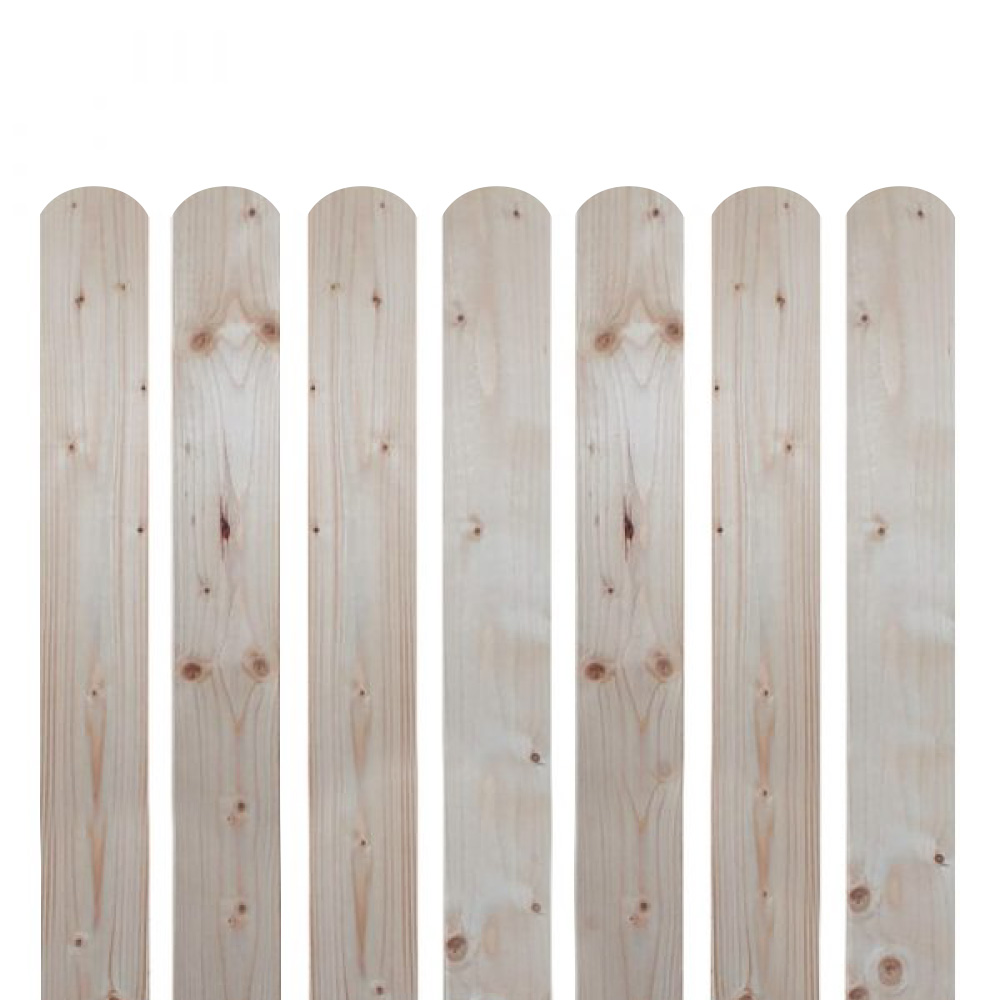Șipcă gard lemn nevopsită cu vârf semirotund Lemro 1,5 m x 9 x 2 cm