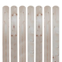 Șipcă gard lemn nevopsită cu vârf semirotund Lemro 1,7 m x 9 x 2 cm-1