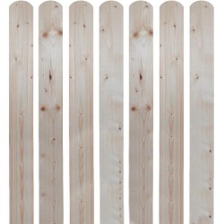 Șipcă gard lemn nevopsită cu vârf semirotund Lemro 2 m x 2 x 11 cm-1