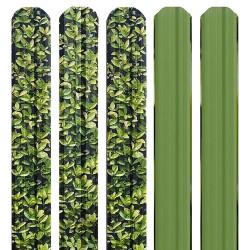 Șipcă metalică gard Lucius  Vertical 0,4 mm 11,5 cm Merișor Verde mat Da