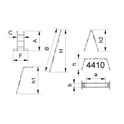 Scară profesională Forte Plus - 4x3 trepte-3