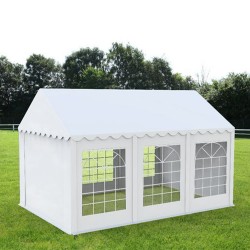 Cort grădină alb premium cu protecție UV Delta  3 x 6 m 3 m 6 m 2,9 m Alb Oțel Party 10 - 20 Da Da