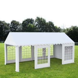 Cort grădină alb premium cu protecție UV Delta 3x9 m-2