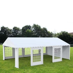 Cort evenimente 4x10 m Delta profesional cu structură metalică 38 mm, prelată UV 500 g / mp-7