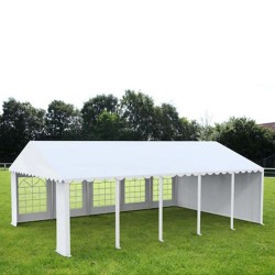 Cort evenimente 4x10 m Delta profesional cu structură metalică 38 mm, prelată UV 500 g / mp-8