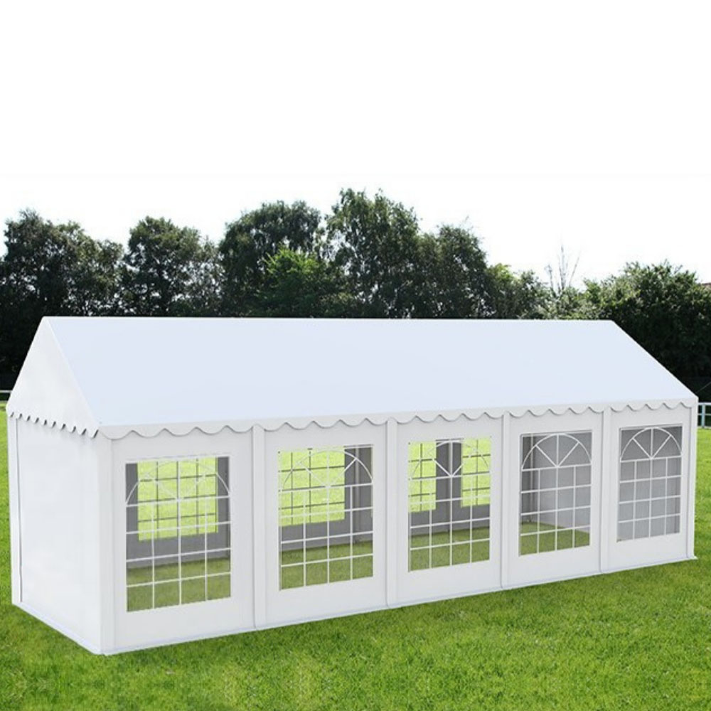 Cort grădină alb premium cu protecție UV Delta 5x12 m