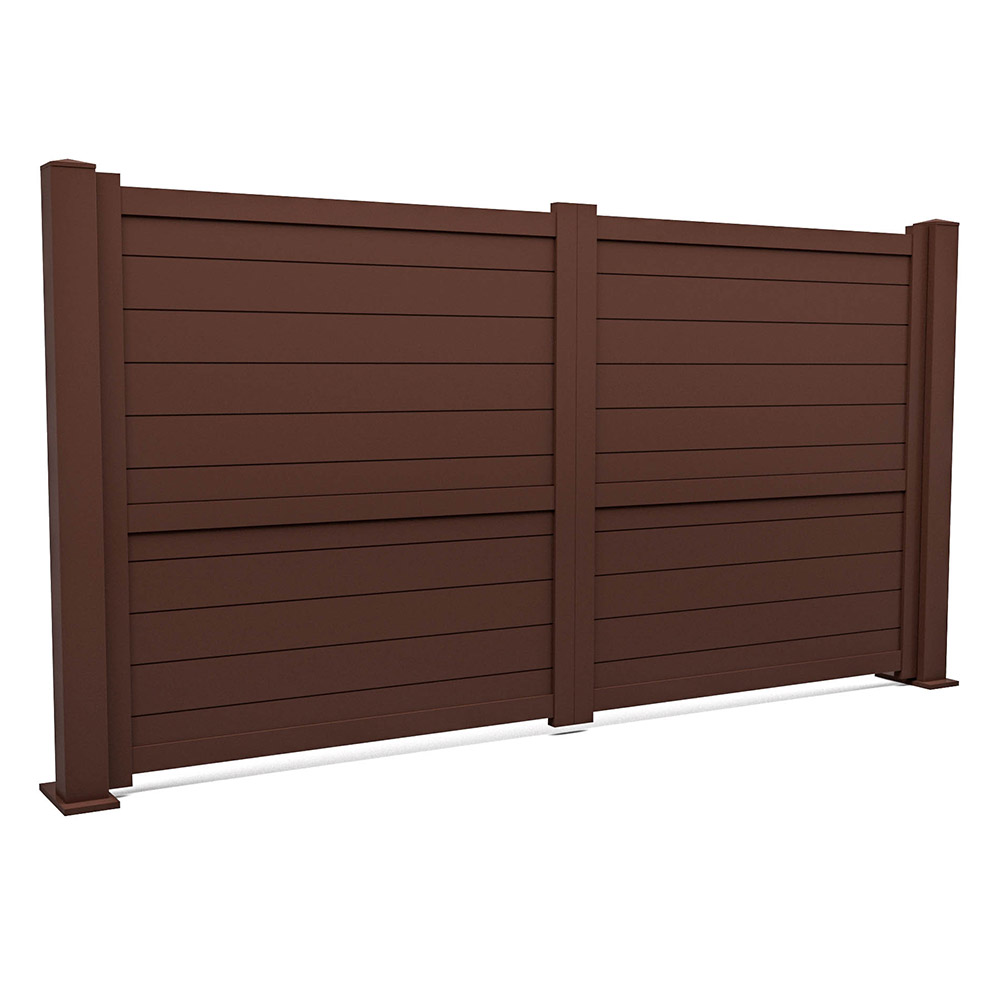 Poartă din aluminiu Elias 3,3x1,8 m maro