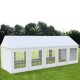 Cort grădină alb premium cu protecție UV Delta 6x10 m