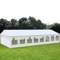 Cort grădină alb premium cu protecție UV Delta  6 m 16 m 3 m 96 m² Alb Oțel Party Peste 50 Da Da