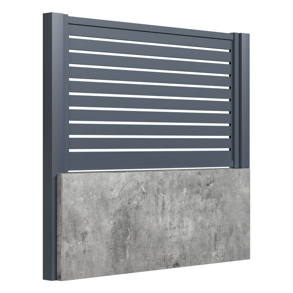 Panou gard aluminiu Amara 1x1,5 m gri antracit