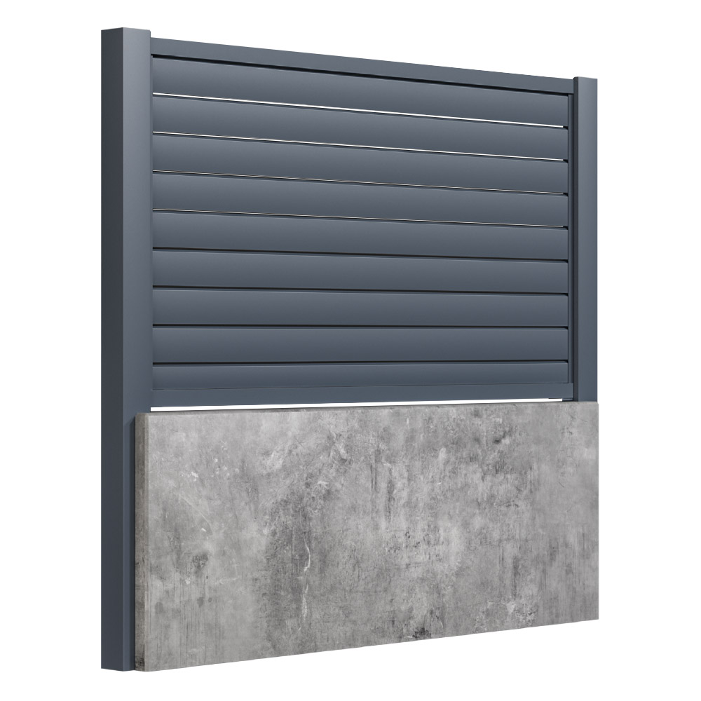Panou gard aluminiu Daria 1x2 m gri antracit