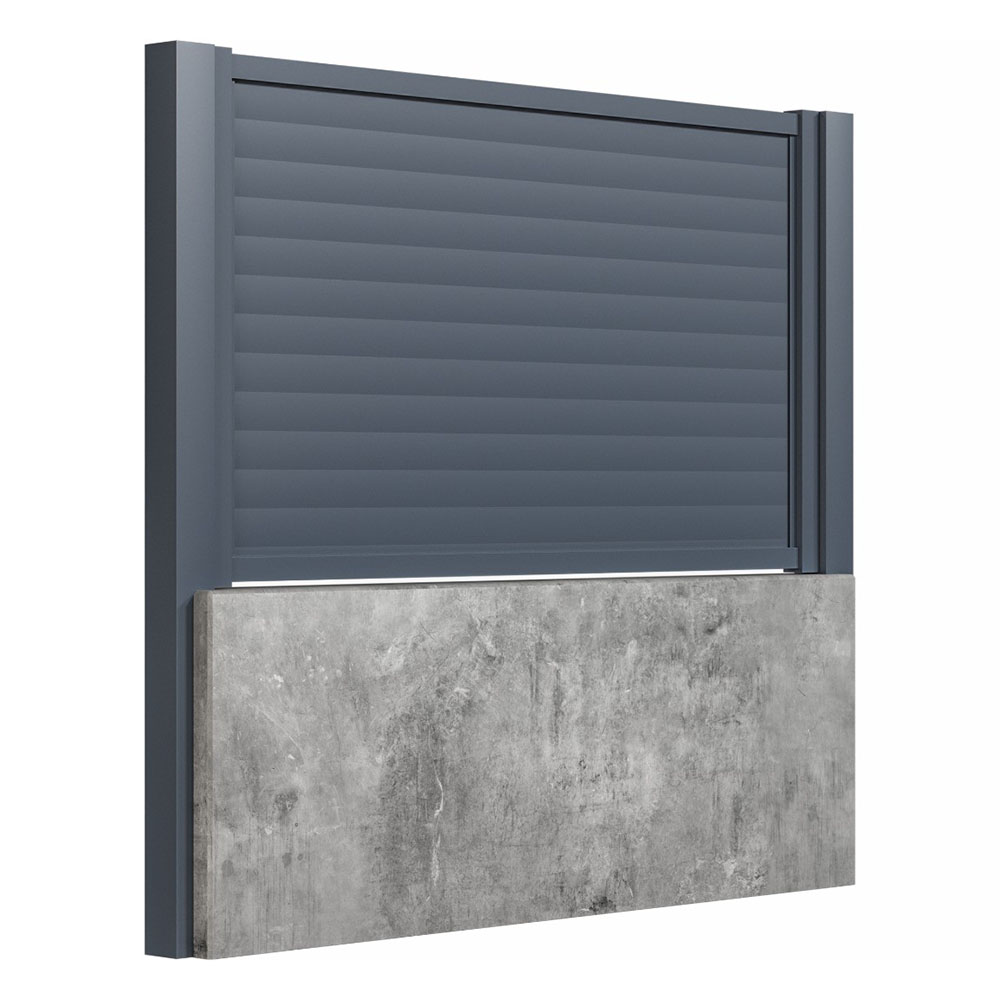 Panou gard aluminiu Minos 1,2x1,5 m gri antracit