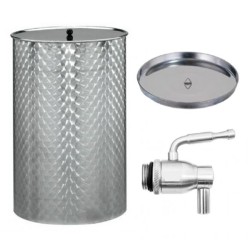 Cisternă inox cu capac flotant și robinet Lazio 300 L-1