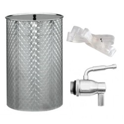 Cisternă inox + cameră aer, capac flotant și robinet Lazio 300 L-2