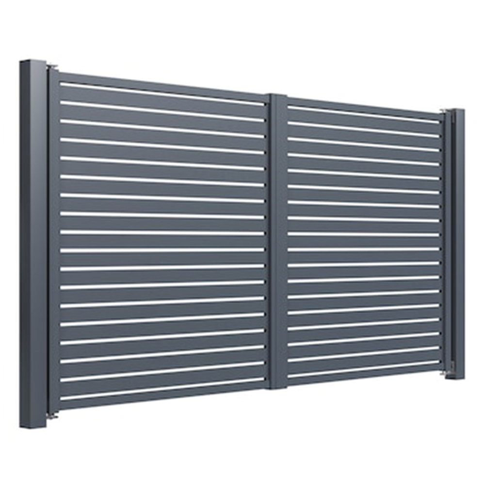 Porți batante din aluminiu Amara 4x2 m gri antracit