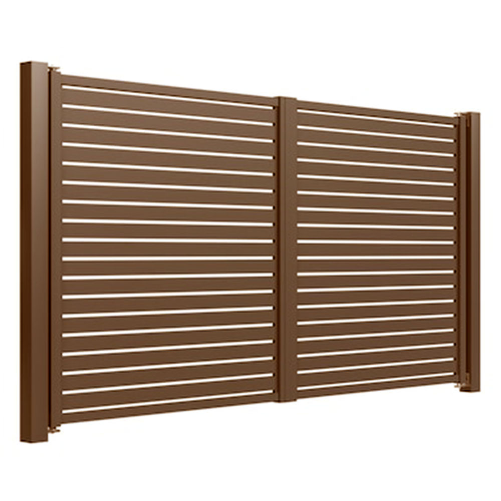 Porți batante din aluminiu Amara 4x2 m maro