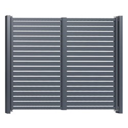 Porți din aluminiu Amara 4 m 2 m Gri antracit Aluminiu Fără vârf Auto Culisante
