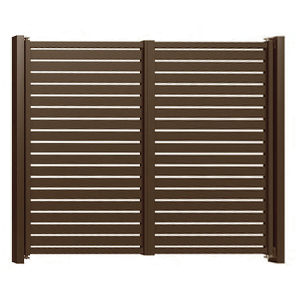Porți culisante din aluminiu Amara 4x2 m maro închis