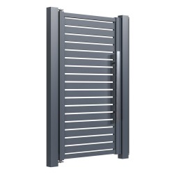 Porți din aluminiu Amara 1,2 m 2 m Gri antracit Aluminiu Fără vârf Pietonal Batante
