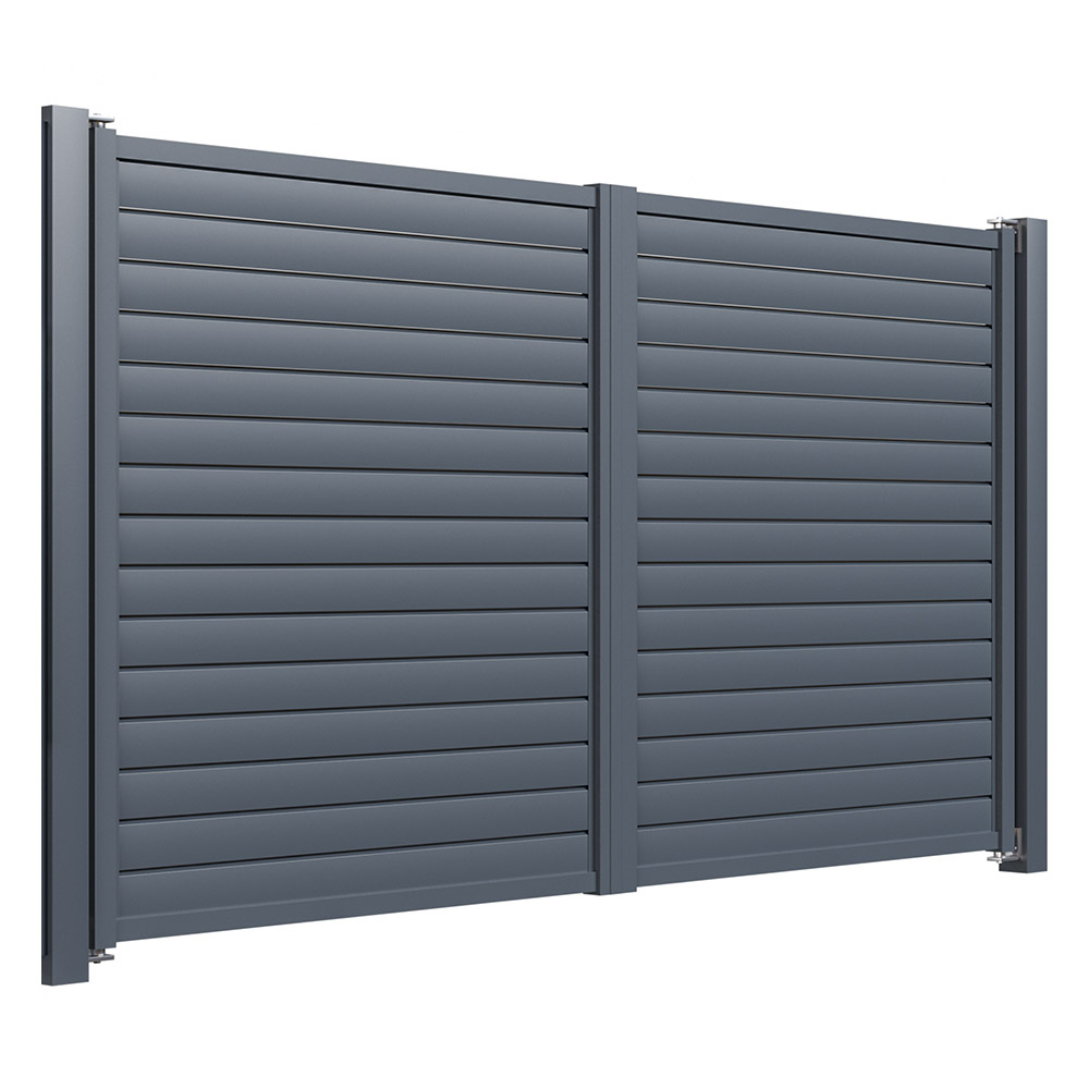 Porți batante din aluminiu Hector 3x1,8 m gri antracit