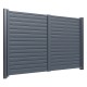 Porți batante din aluminiu Hector 4x1,8 m gri antracit