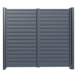 Porți din aluminiu Hector 4 m 1,8 m Gri antracit Aluminiu Fără vârf Auto Culisante