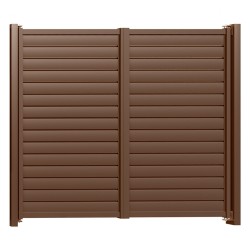 Porți din aluminiu Hector 4 m 1,8 m Maro Aluminiu Fără vârf Auto Culisante