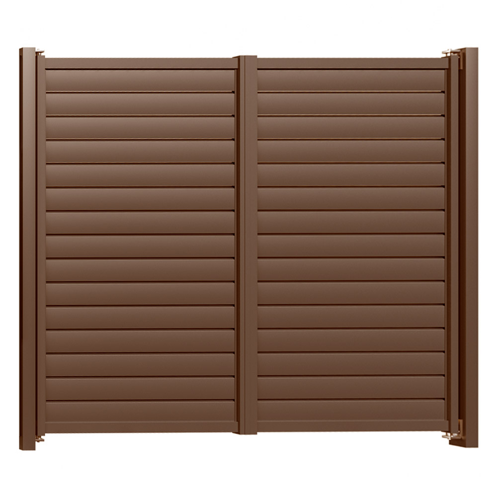 Porți culisante din aluminiu Hector 4x1,8 m maro